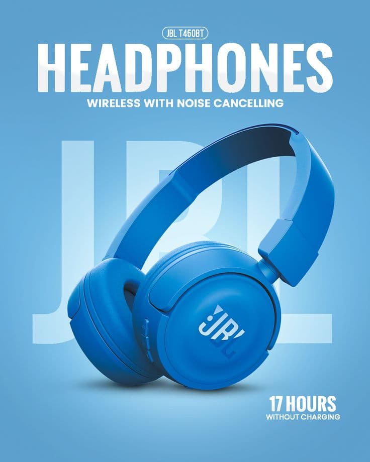 JBL wireless headphones social-media poster